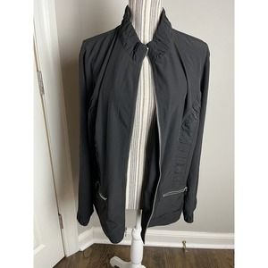 Zerergy by Chicos Zip Up lightweight Black Jacket w-pockets XL SZ 3
